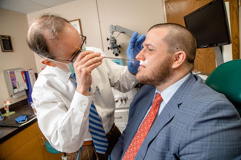 In Office Nasal Endoscopy with DNA Sampling | Santos Sinus Center